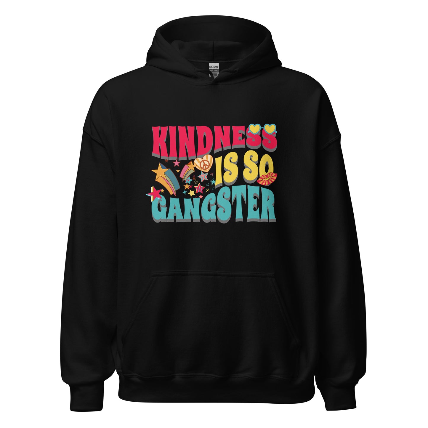 Kindness Is So Gangster Retro Unisex Hoodie
