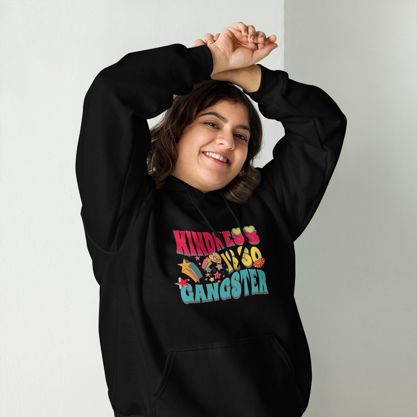 Kindness Is So Gangster Retro Unisex Hoodie
