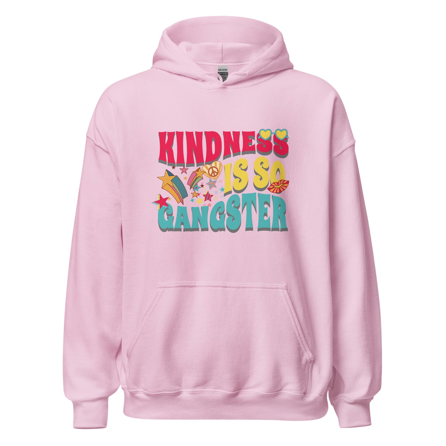 Kindness Is So Gangster Retro Unisex Hoodie