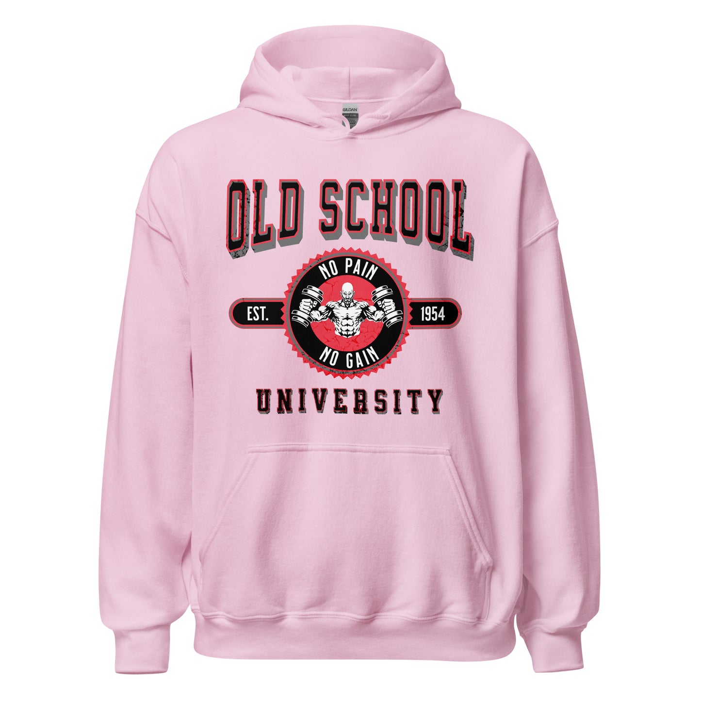 Old School University: No Pain No Gain Unisex Hoodie