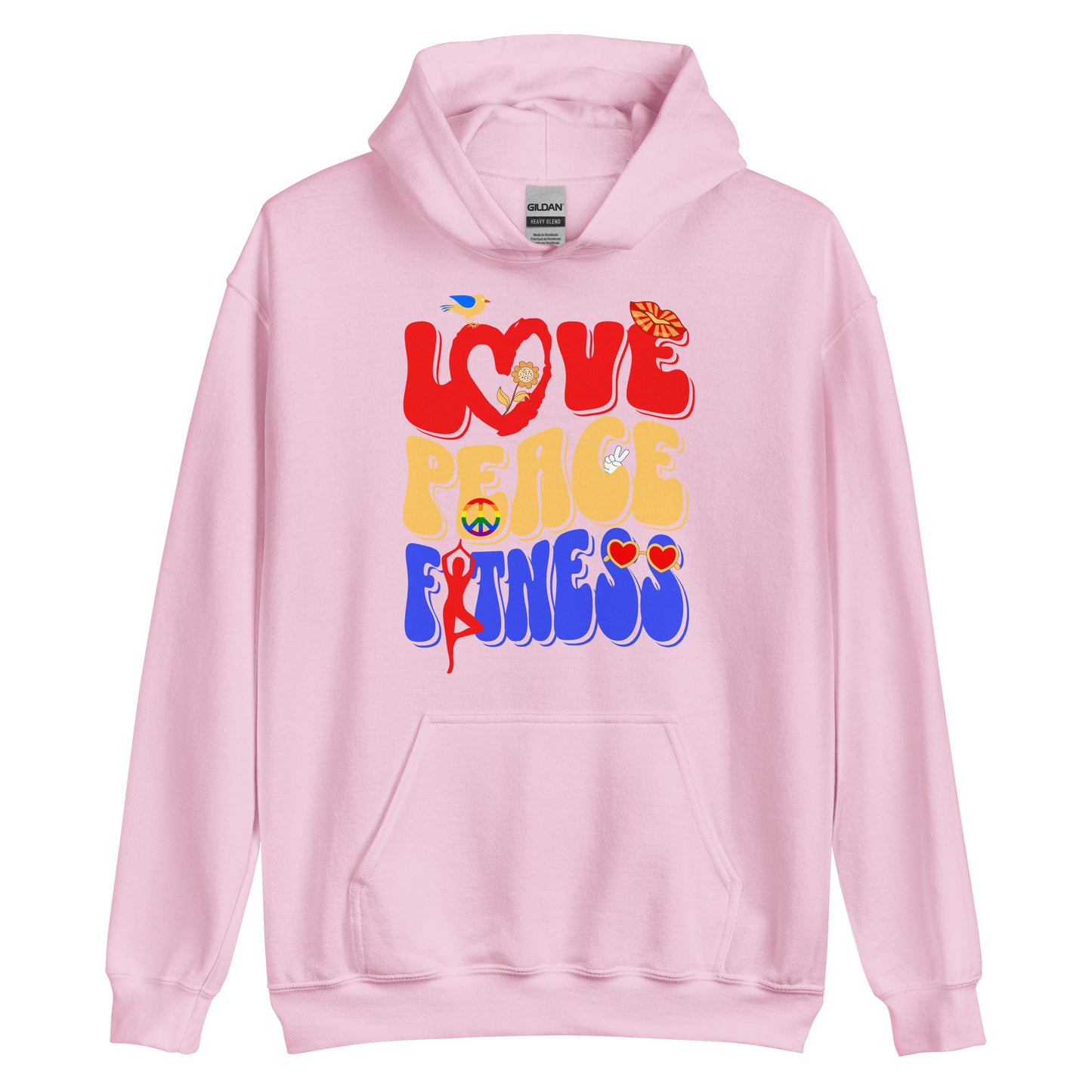 Love Peace Fitness Unisex Hoodie