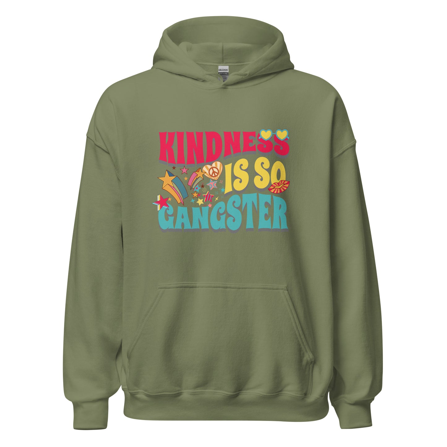 Kindness Is So Gangster Retro Unisex Hoodie
