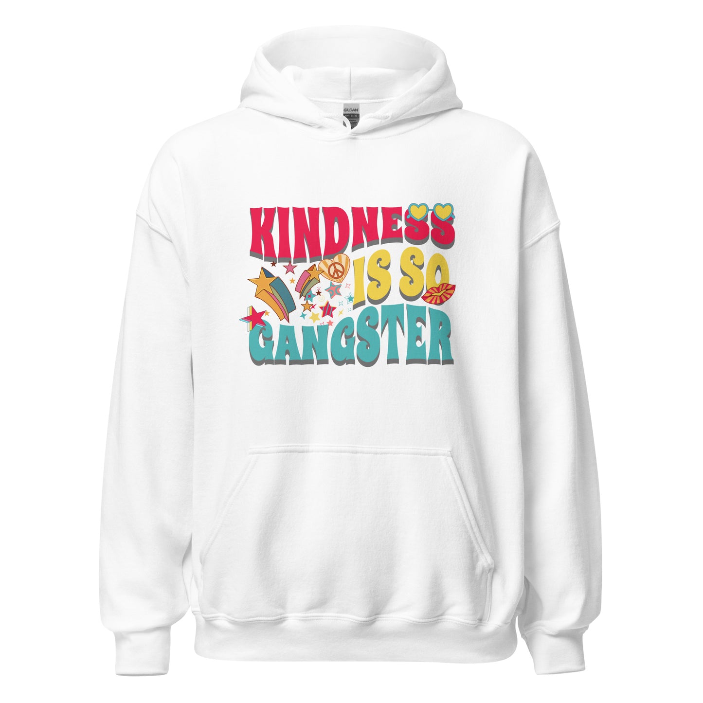 Kindness Is So Gangster Retro Unisex Hoodie