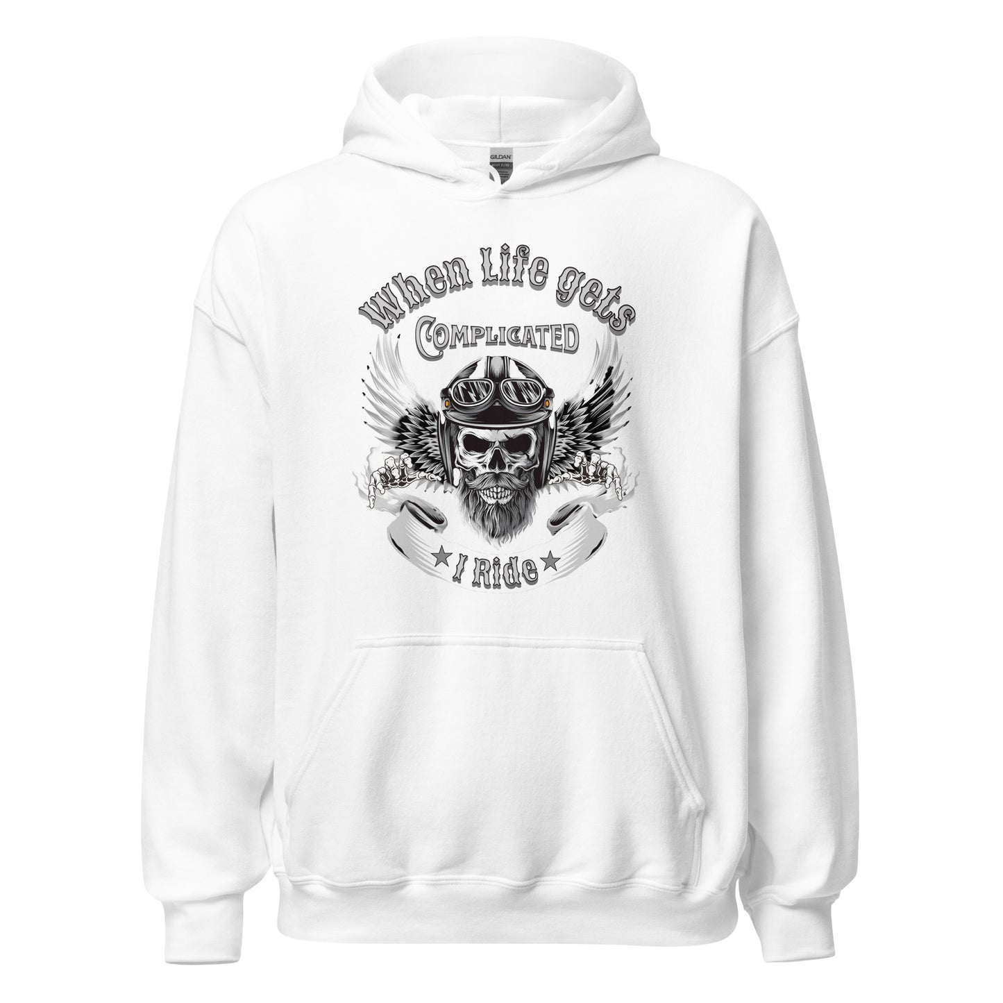 When Life Gets Complicated, I Ride Unisex Hoodie