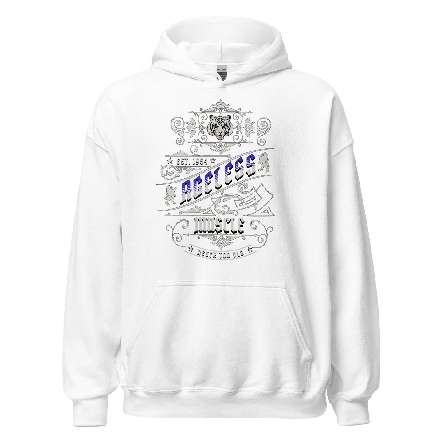 Ageless Muscle: Never Too Old Unisex Hoodie
