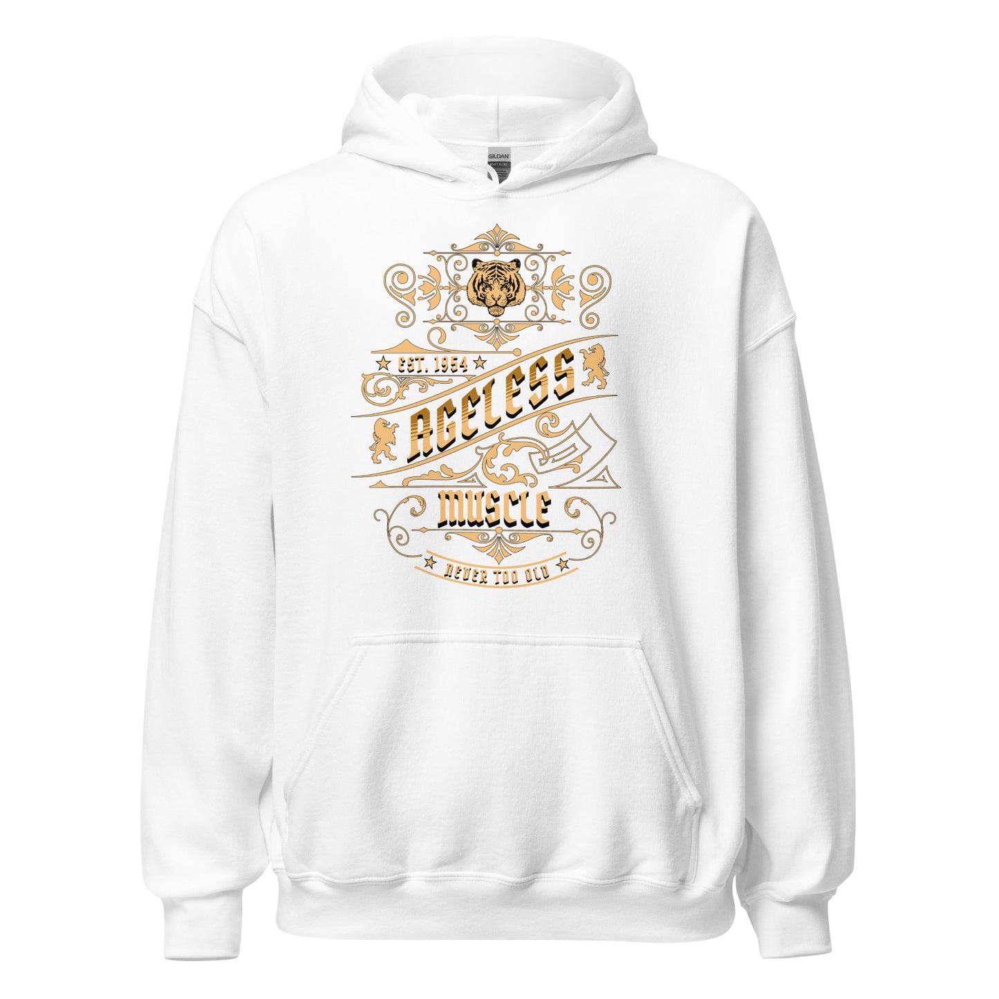 Ageless Muscle: Never Too Old Unisex Hoodie