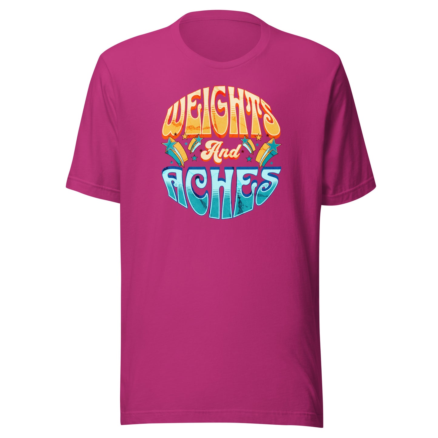 Weights and Aches Retro Unisex t-shirt