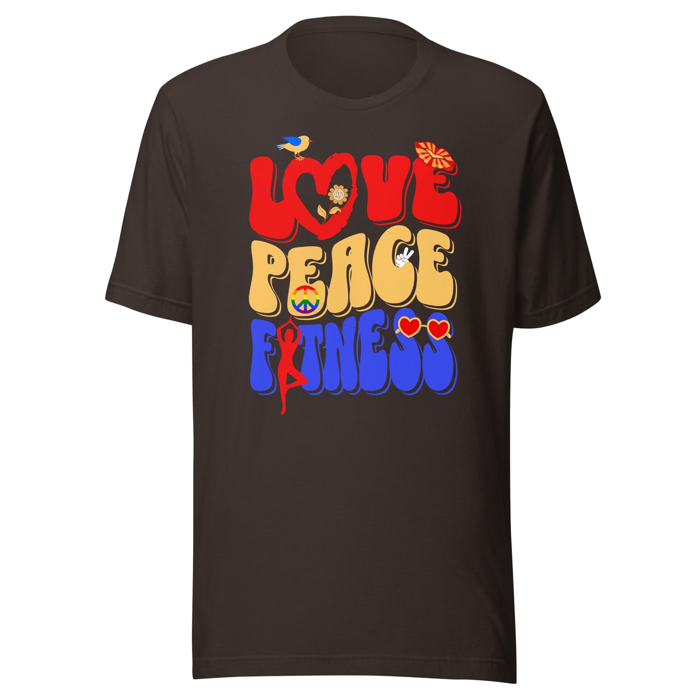 Love Peace Fitness Unisex t-shirt