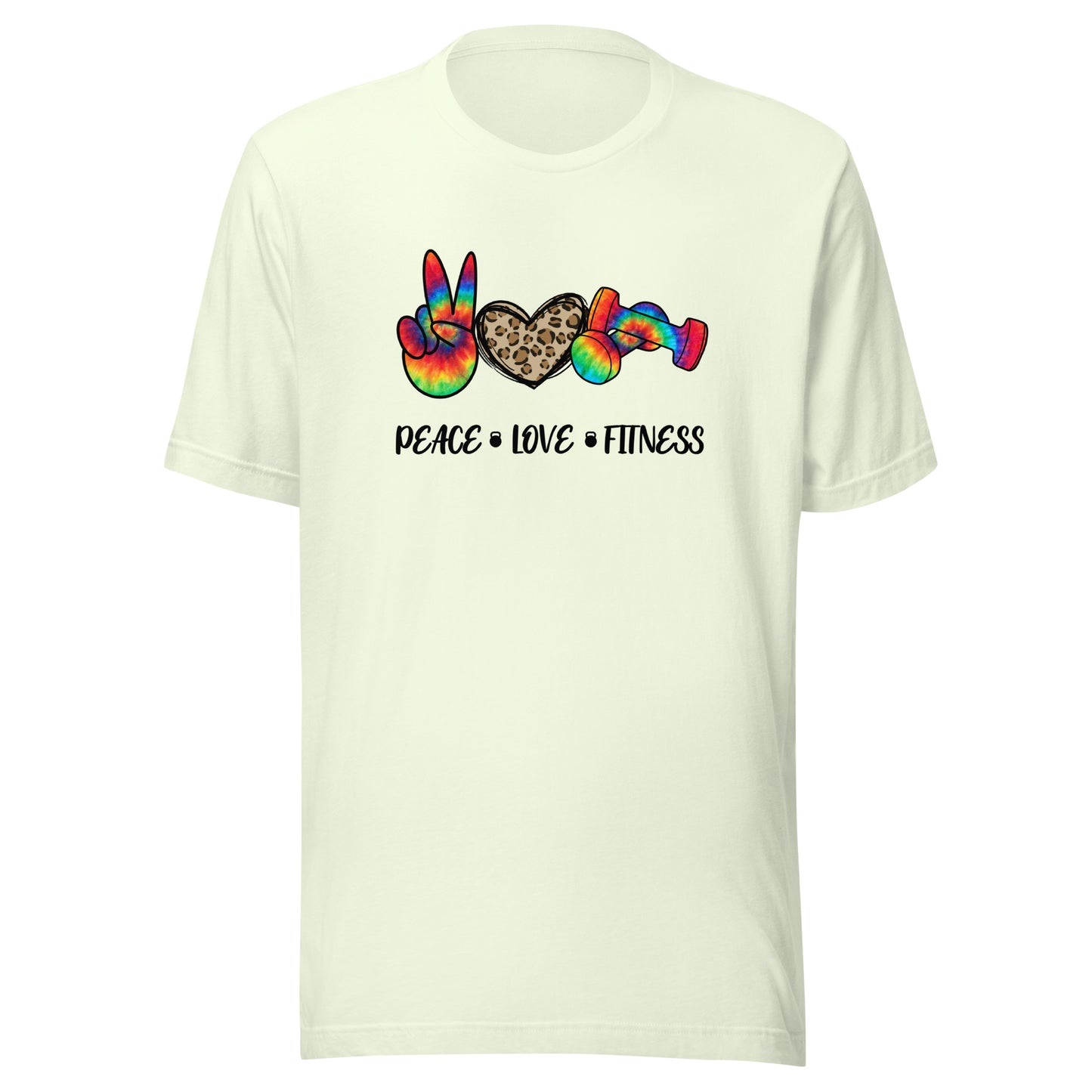 Peace Love Fitness Unisex t-shirt