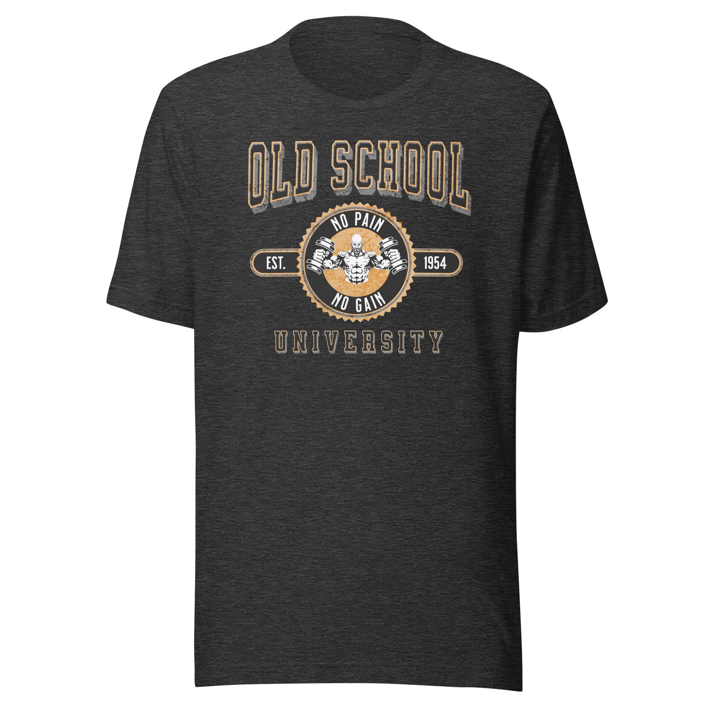 Old School University: No Pain No Gain Unisex t-shirt