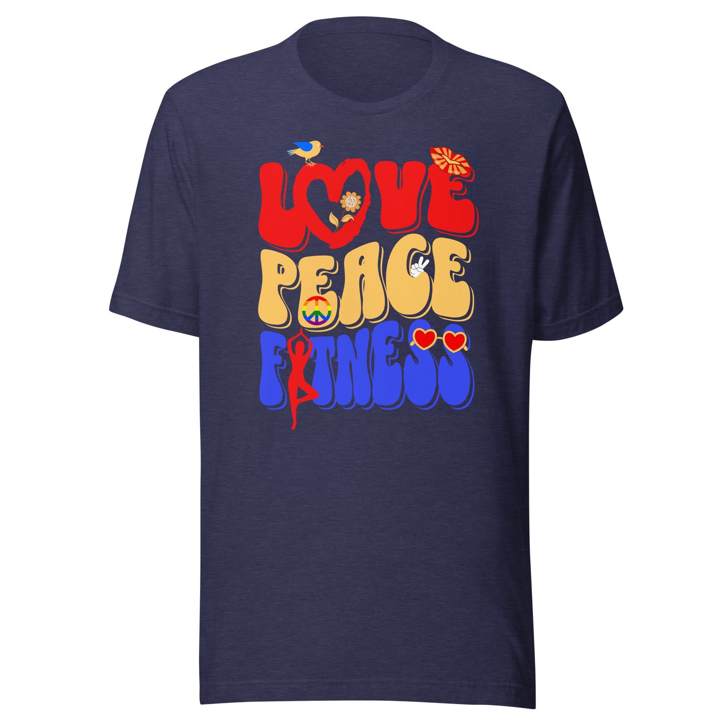 Love Peace Fitness Unisex t-shirt