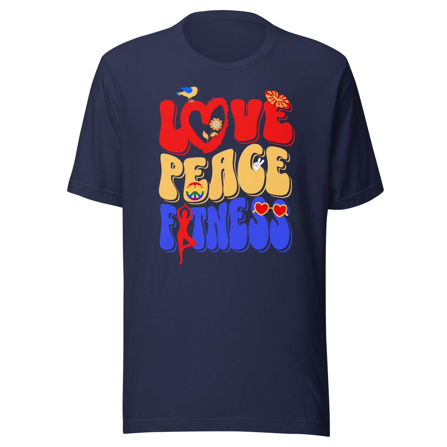 Love Peace Fitness Unisex t-shirt