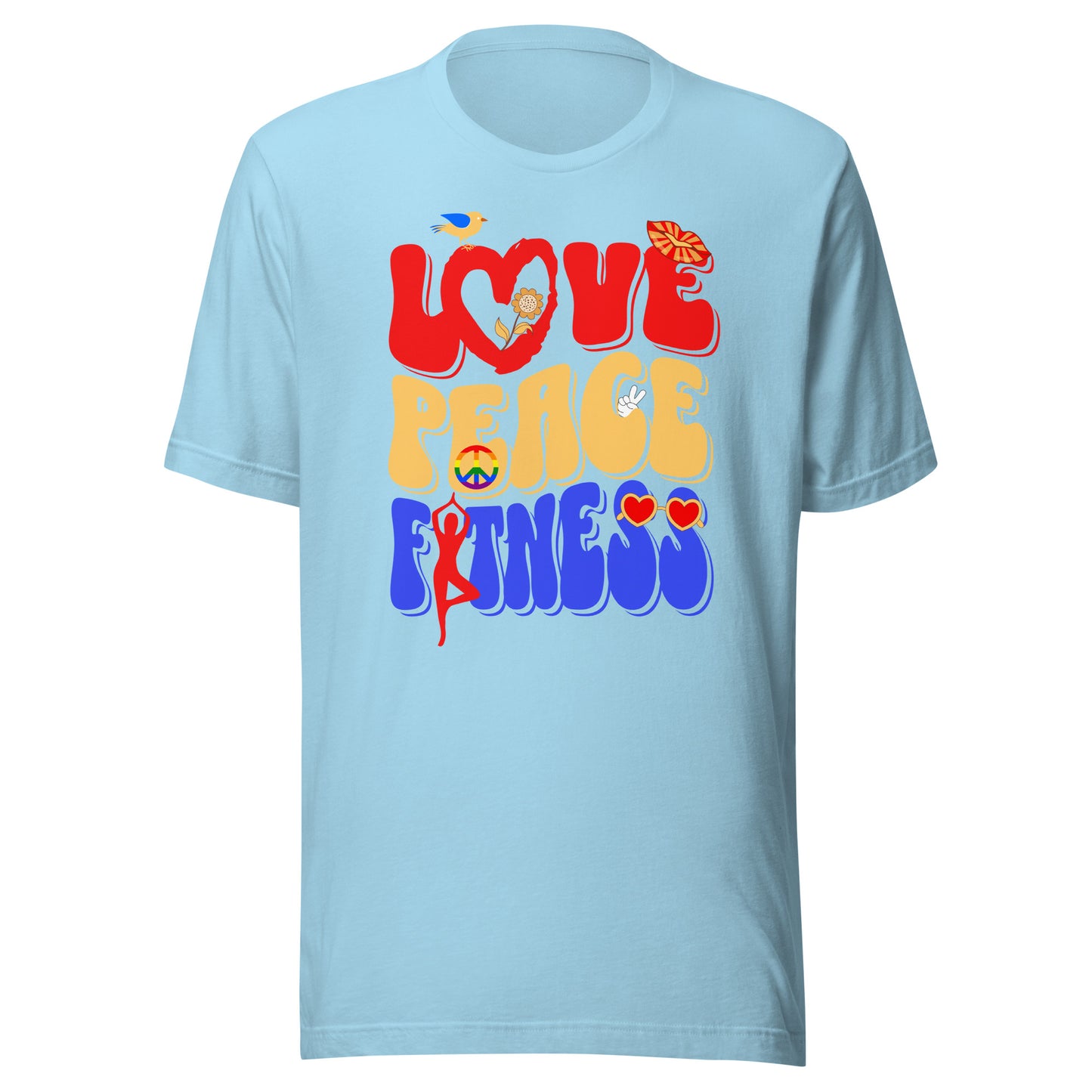 Love Peace Fitness Unisex t-shirt
