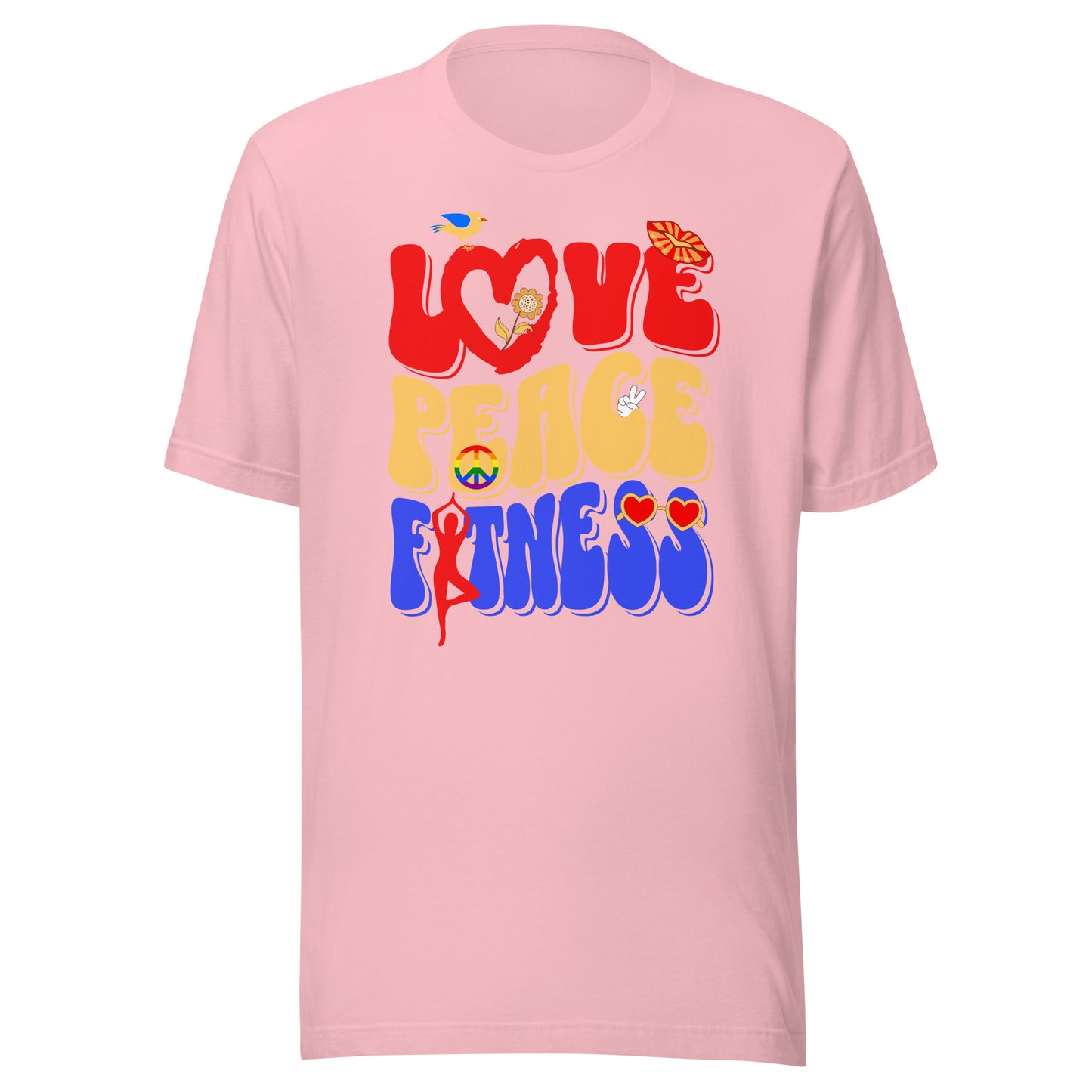 Love Peace Fitness Unisex t-shirt