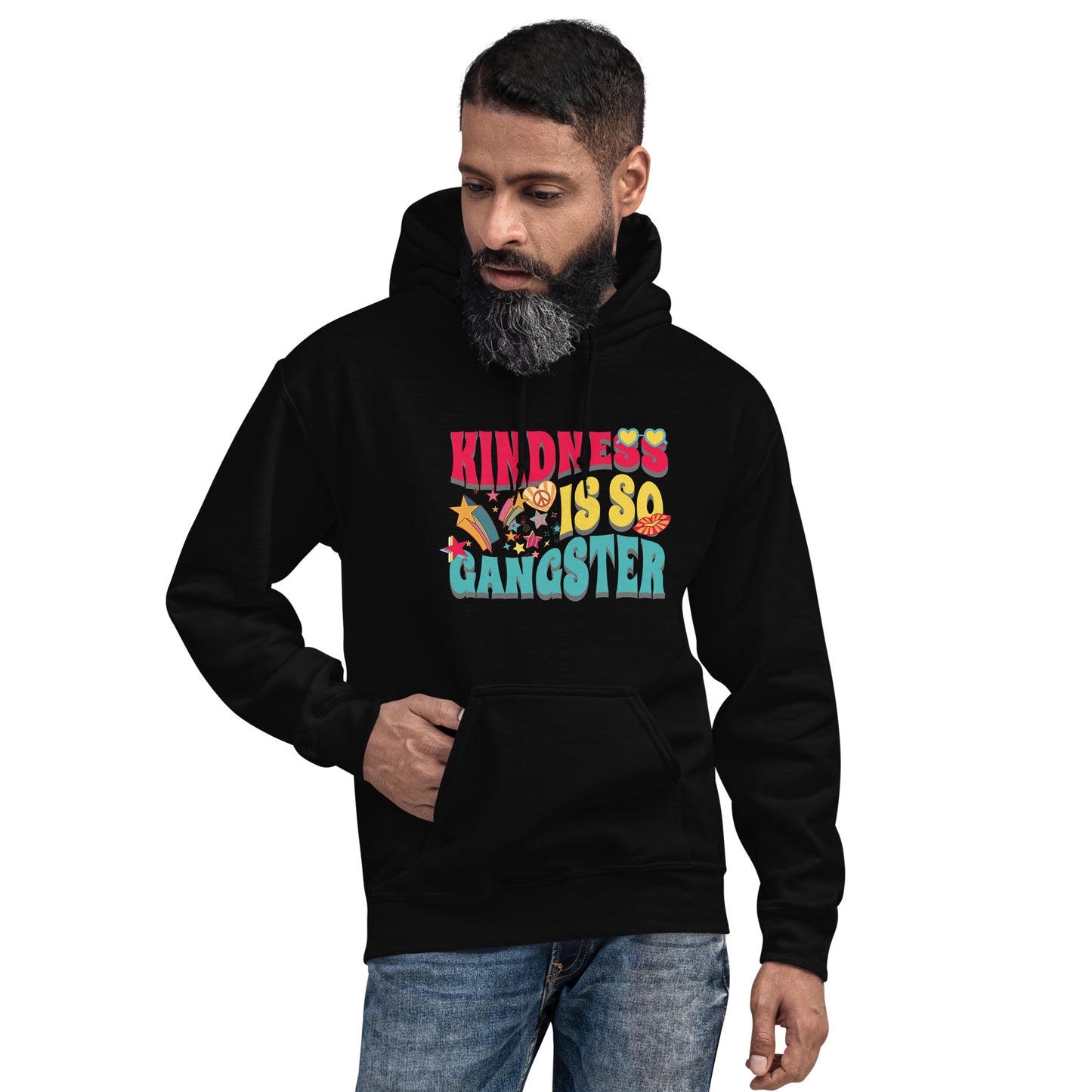 Kindness Is So Gangster Retro Unisex Hoodie