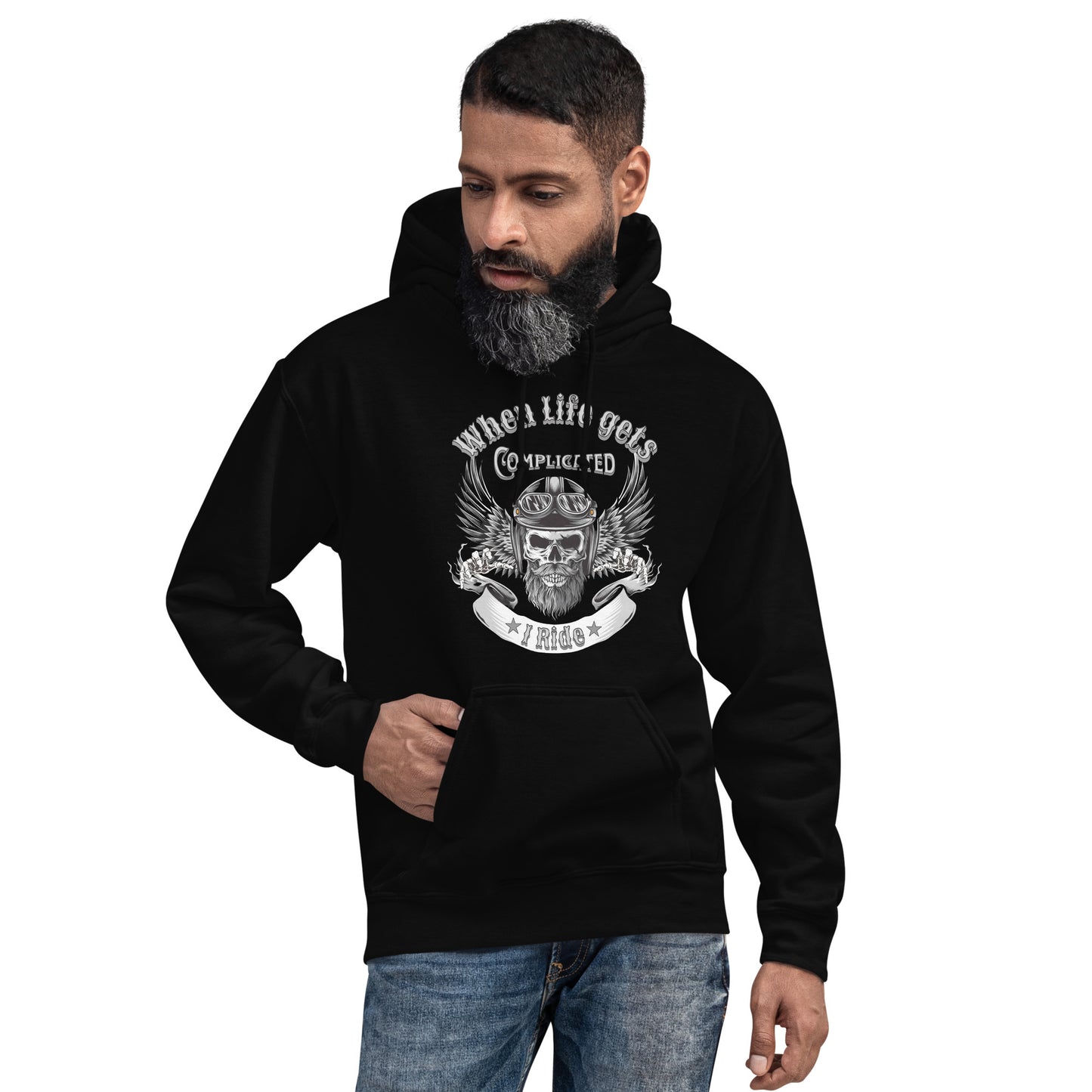 When Life Gets Complicated, I Ride Unisex Hoodie