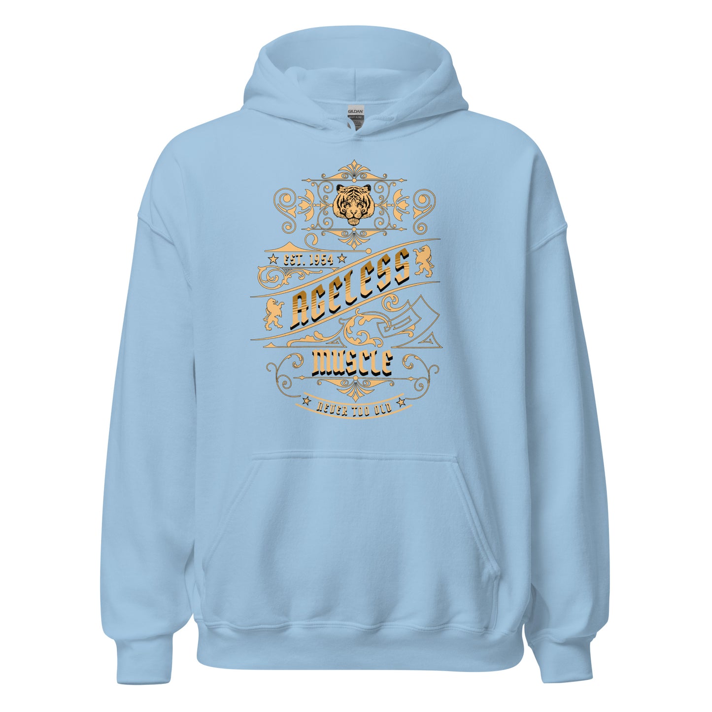 Ageless Muscle: Never Too Old Unisex Hoodie