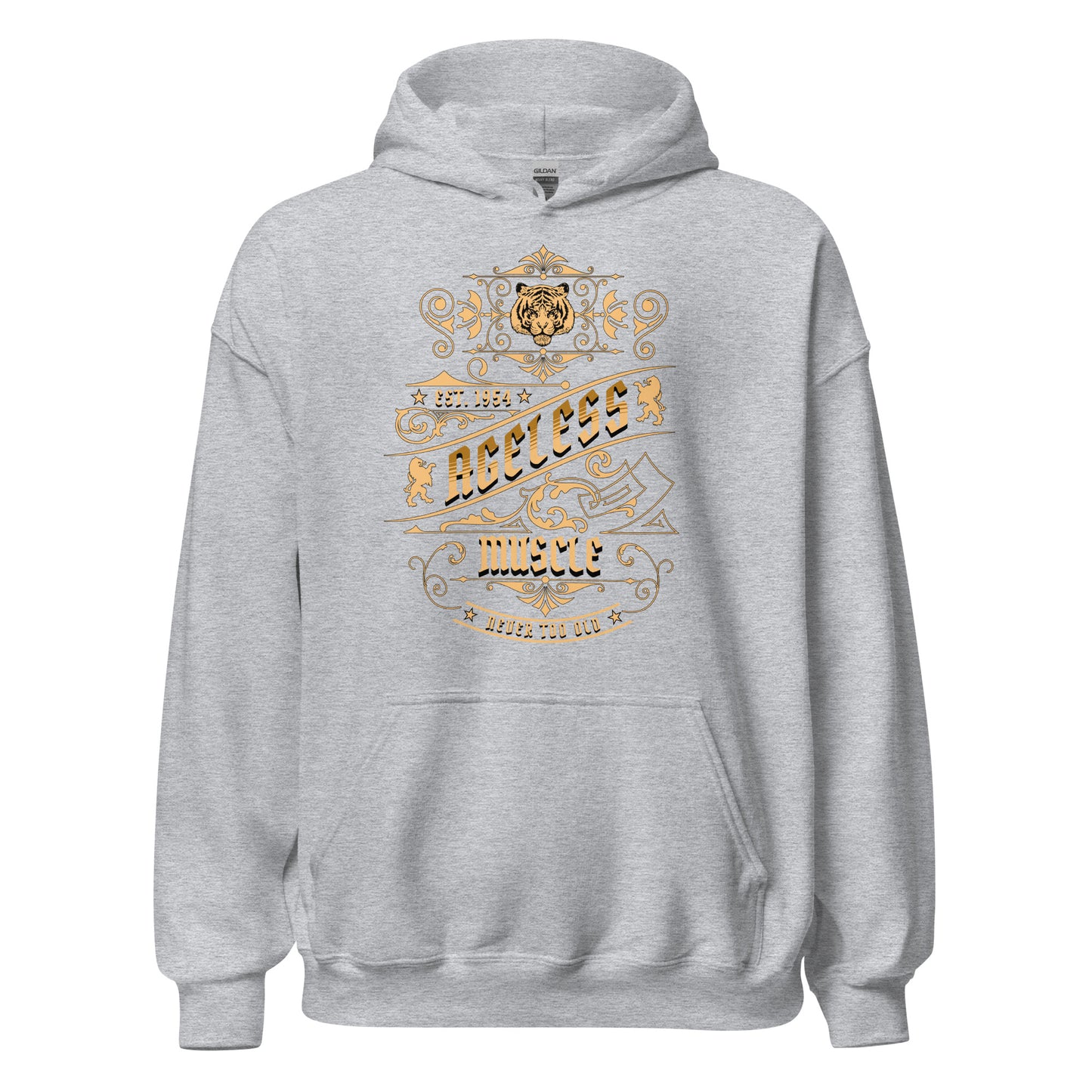 Ageless Muscle: Never Too Old Unisex Hoodie