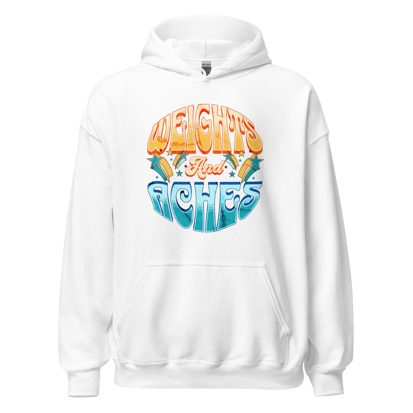 Weights and Aches Retro Unisex Hoodie