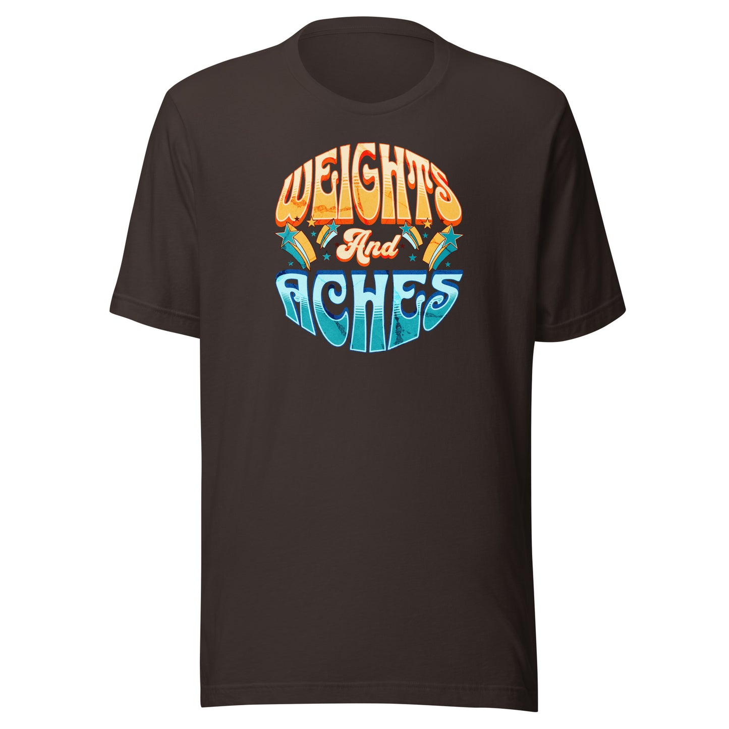 Weights and Aches Retro Unisex t-shirt