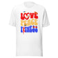 Love Peace Fitness Unisex t-shirt