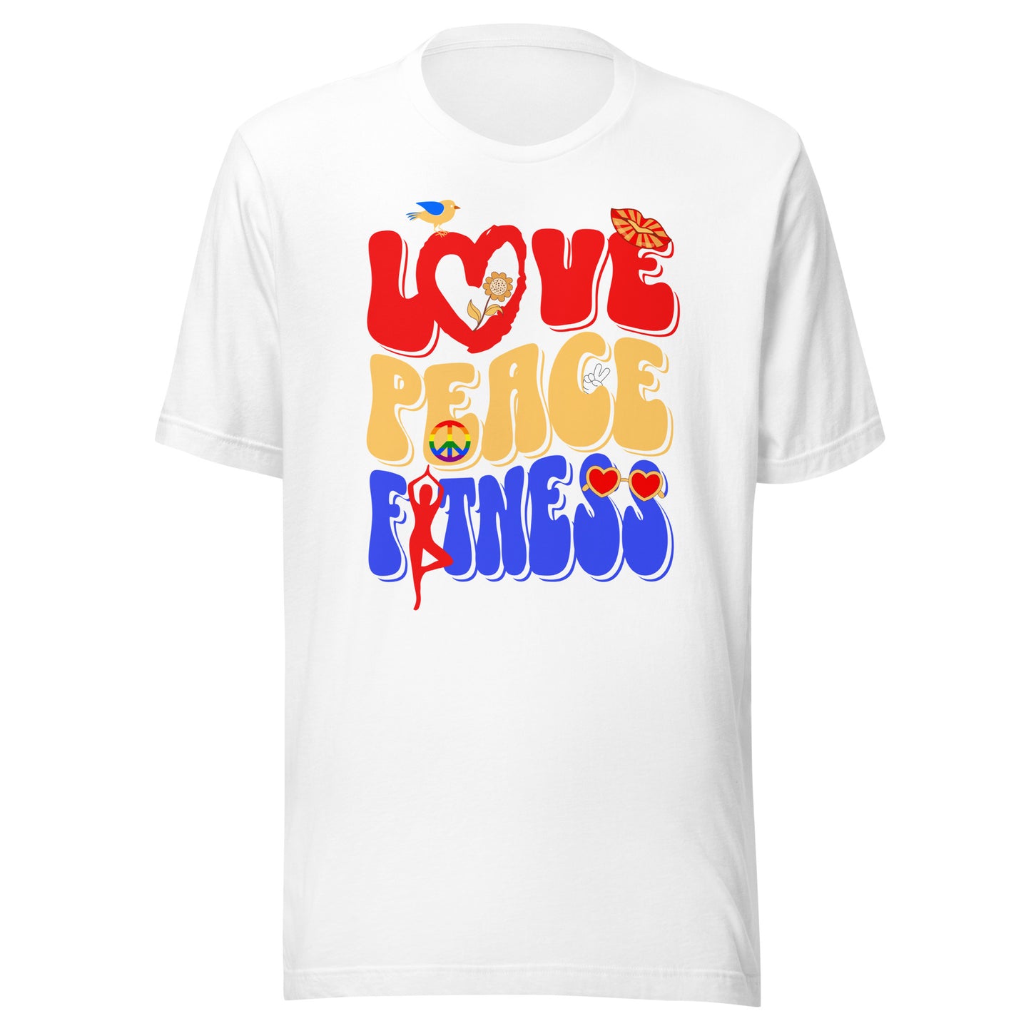 Love Peace Fitness Unisex t-shirt