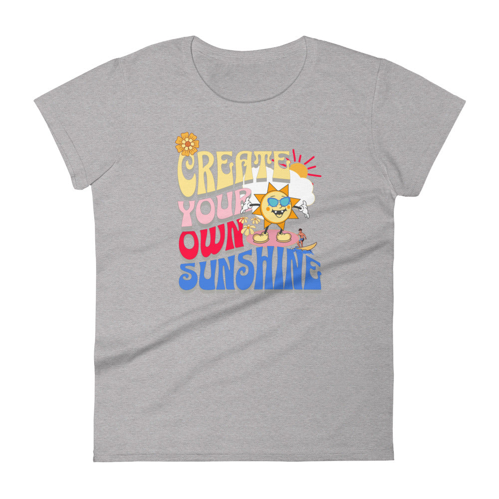 Create Your Own Sunshine Retro Women's Short Sleeve T-shirt