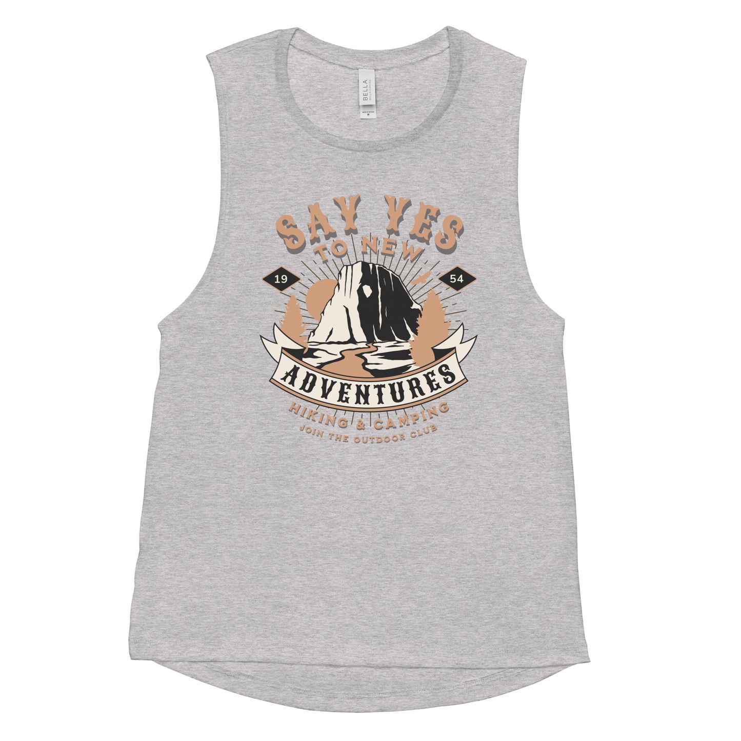 Say Yes to New Adventures Ladies’ Muscle Tank Top