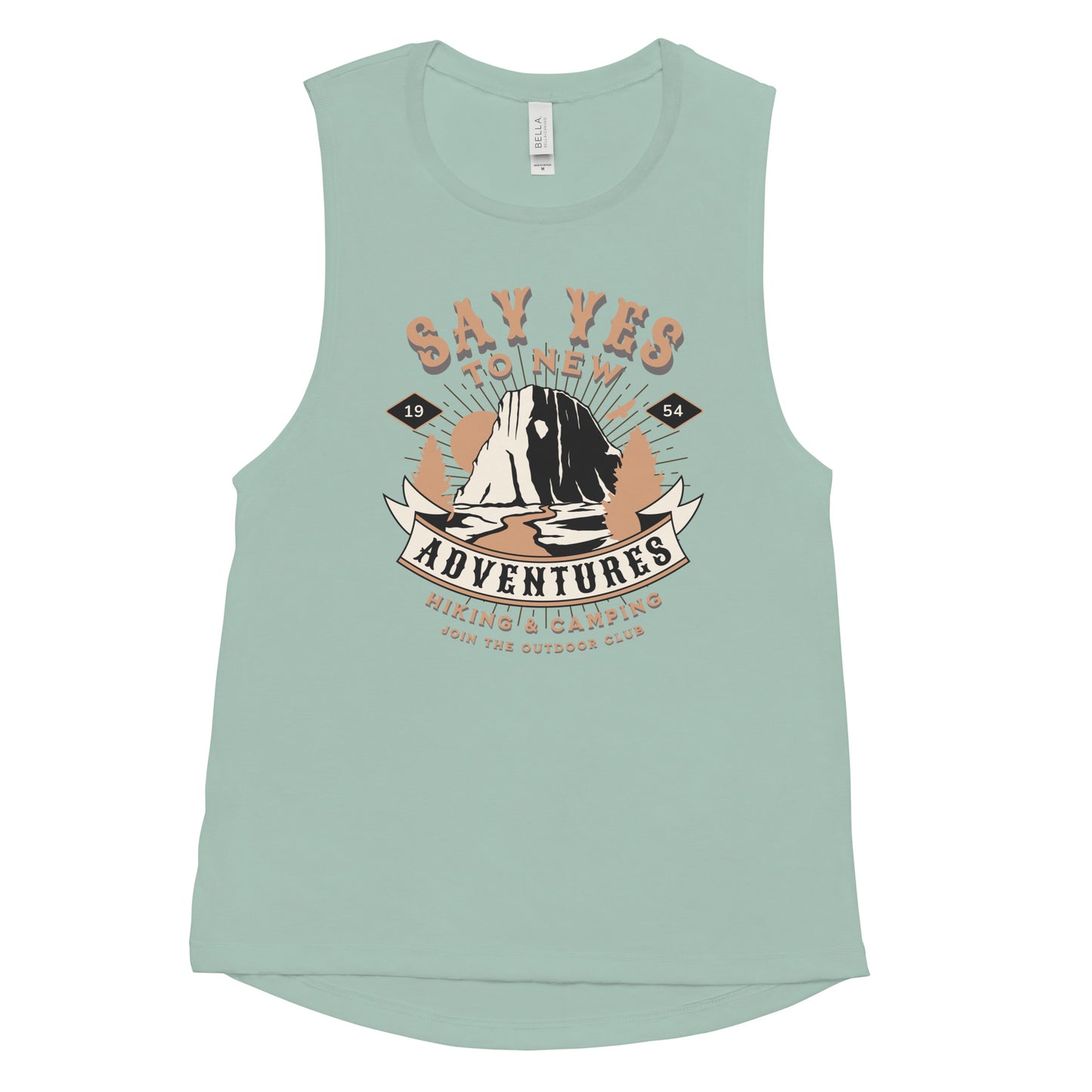 Say Yes to New Adventures Ladies’ Muscle Tank Top