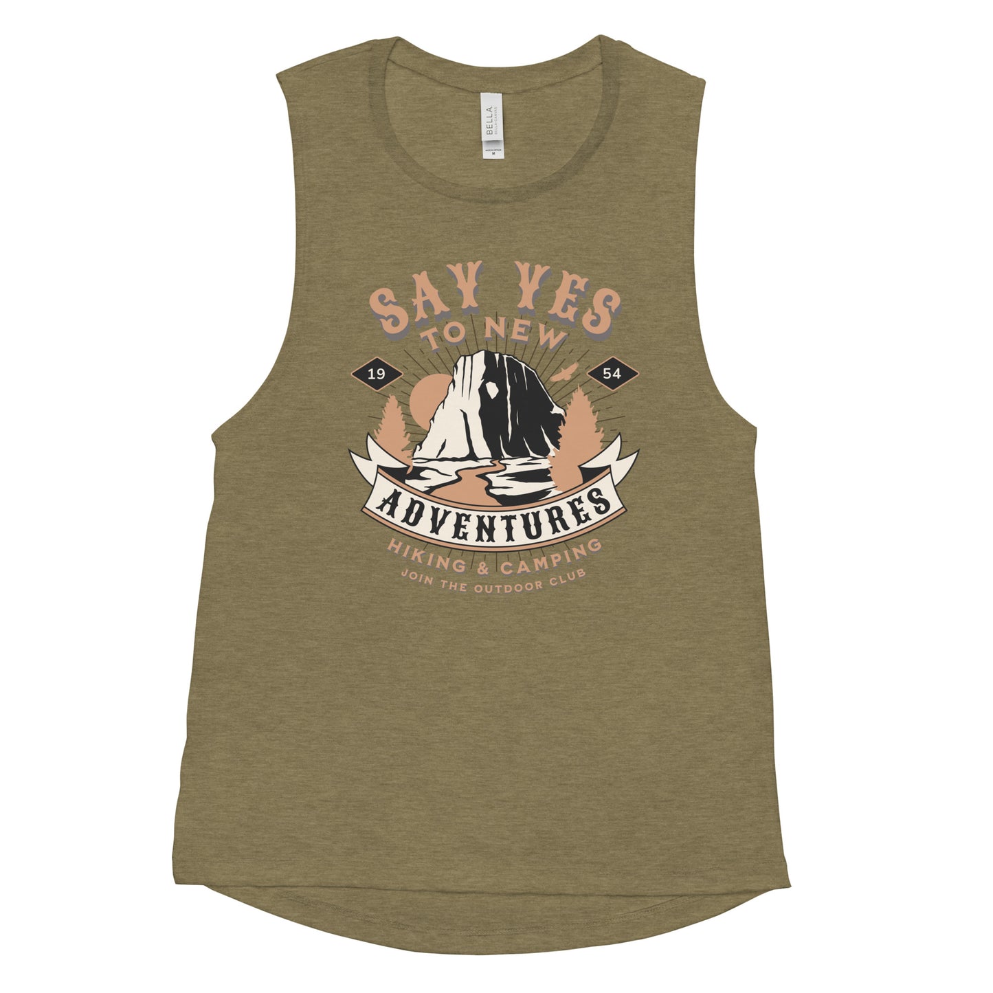 Say Yes to New Adventures Ladies’ Muscle Tank Top