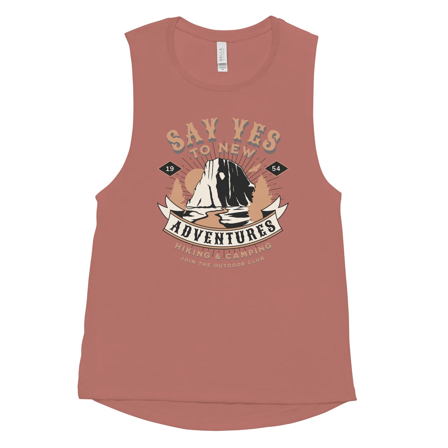 Say Yes to New Adventures Ladies’ Muscle Tank Top