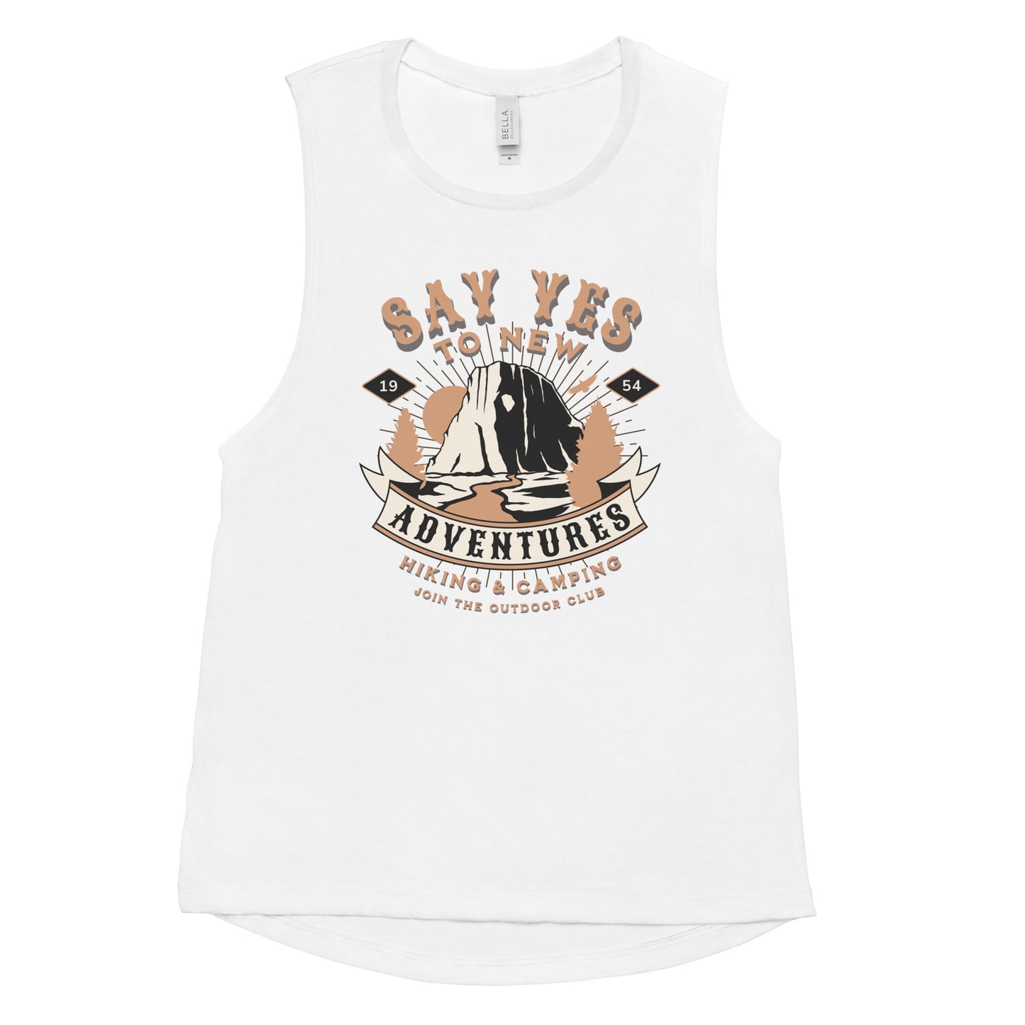 Say Yes to New Adventures Ladies’ Muscle Tank Top