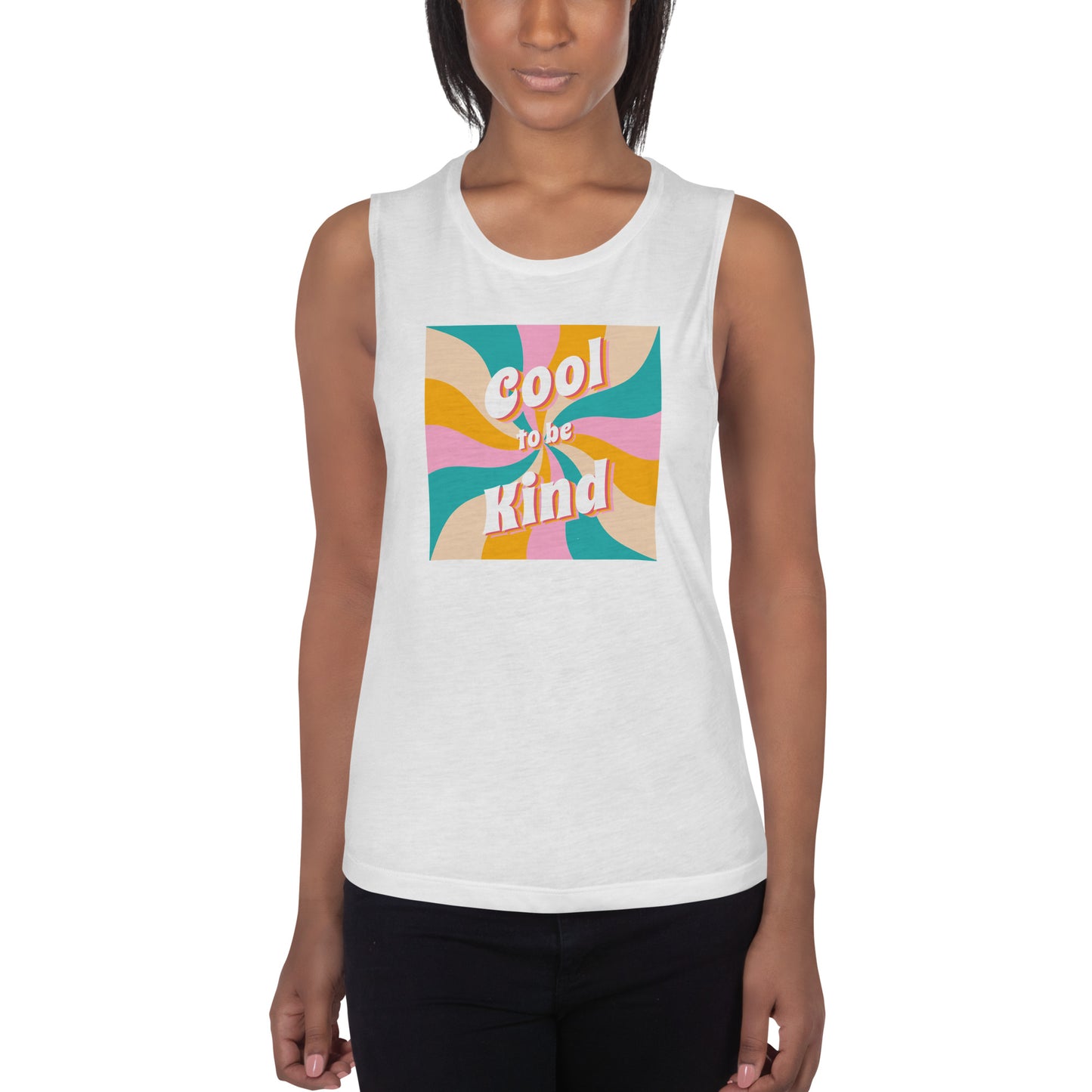 Cool to be Kind Retro Ladies’ Muscle Tank