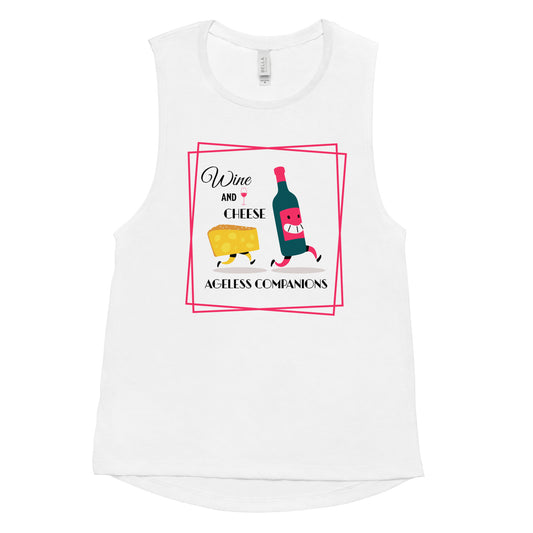 Wine and Cheese Ladies’ Muscle Tank