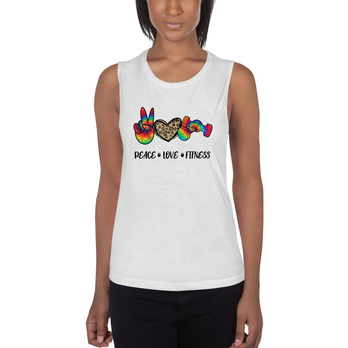 Peace Love Fitness Ladies’ Muscle Tank