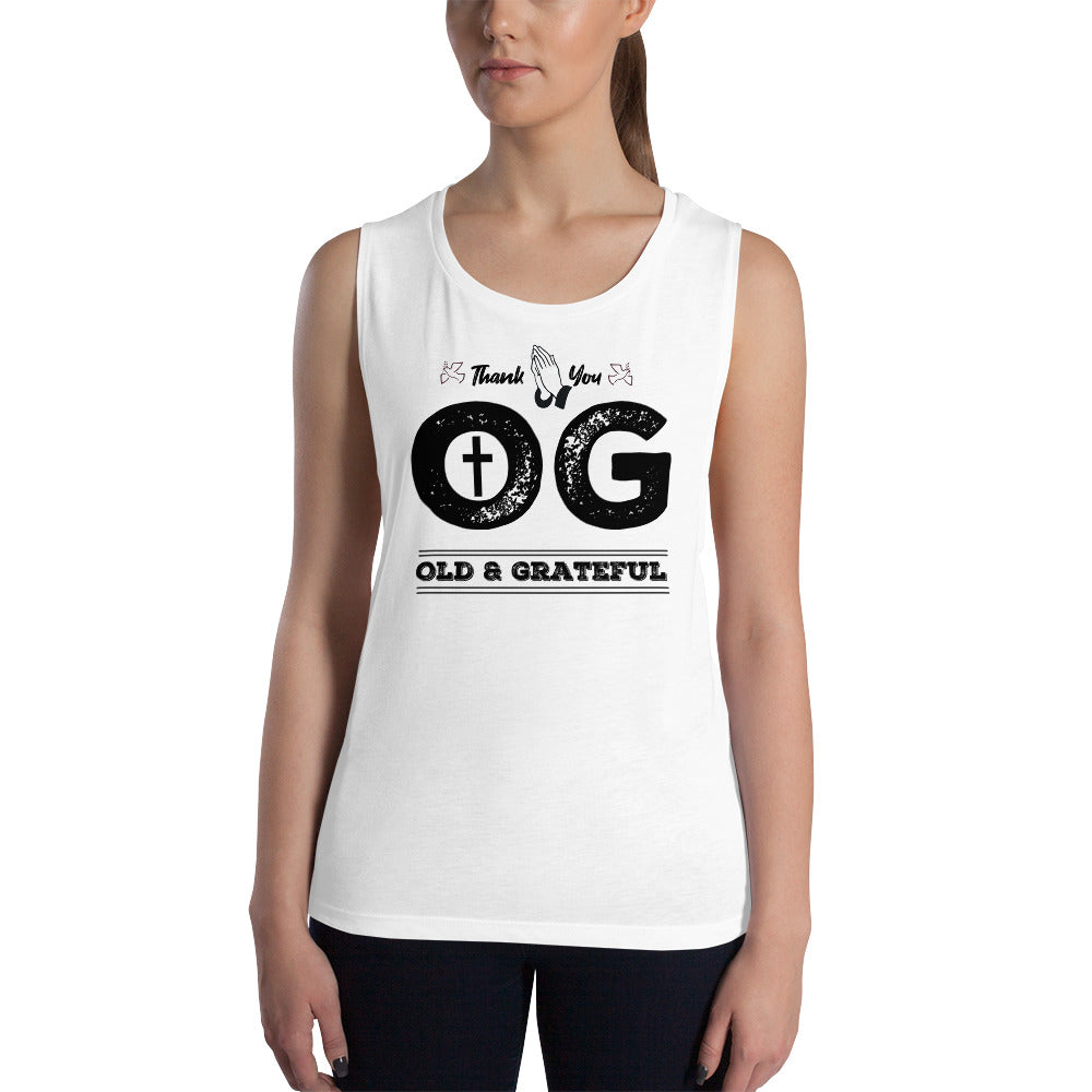 Old and Grateful Ladies’ Muscle Tank